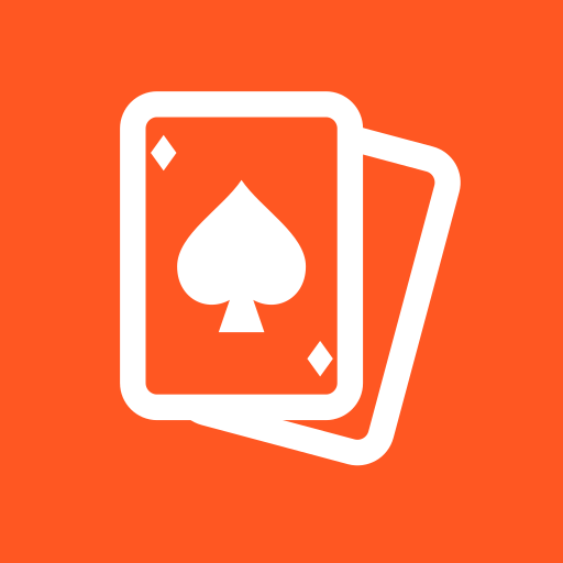 Ícone laranja do Scorer com duas cartas de baralho.